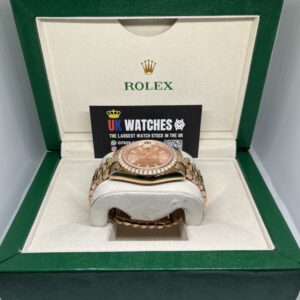 Rolex Day-Date ‘Sundust' Dial RBR Diamond Bezel Full Rose Gold 40mm (5)