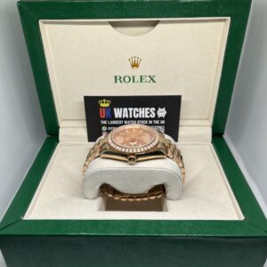 Rolex Day-Date ‘Sundust' Dial RBR Diamond Bezel Full Rose Gold 40mm (6)