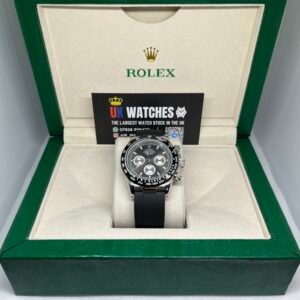 Rolex Daytona Black And Silver Dial Oysterflex Stainless Steel 40mm (1)