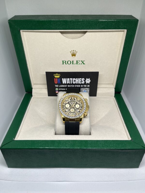 Rolex Daytona ‘Eye Of The Tiger' Diamond Pave Dial TBR Diamond Bezel Limited Edition Oysterflex Yellow Gold 40mm (1)