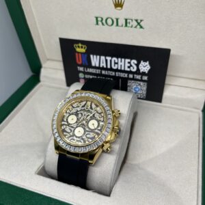 Rolex Daytona ‘Eye Of The Tiger' Diamond Pave Dial TBR Diamond Bezel Limited Edition Oysterflex Yellow Gold 40mm (2)