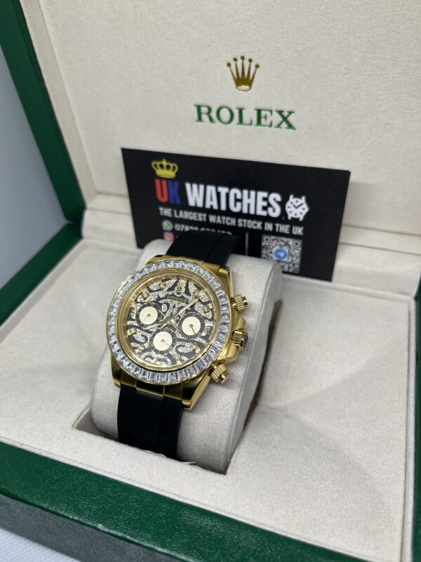 Rolex Daytona ‘Eye Of The Tiger' Diamond Pave Dial TBR Diamond Bezel Limited Edition Oysterflex Yellow Gold 40mm (2)