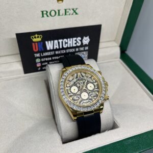 Rolex Daytona ‘Eye Of The Tiger' Diamond Pave Dial TBR Diamond Bezel Limited Edition Oysterflex Yellow Gold 40mm (3)