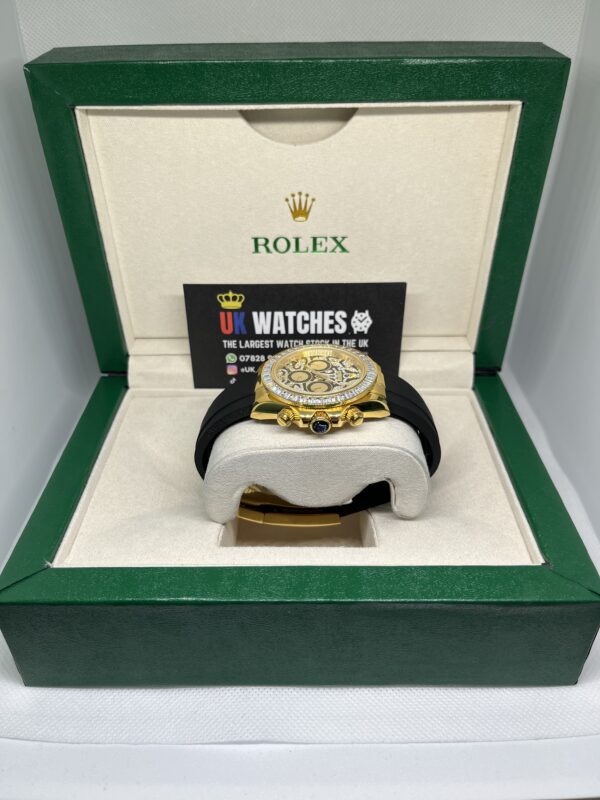 Rolex Daytona ‘Eye Of The Tiger' Diamond Pave Dial TBR Diamond Bezel Limited Edition Oysterflex Yellow Gold 40mm (6)