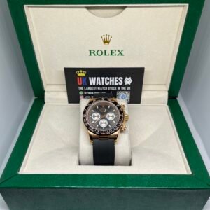 Rolex Daytona Grey And White Dial Oysterflex Rose Gold 40mm (1)
