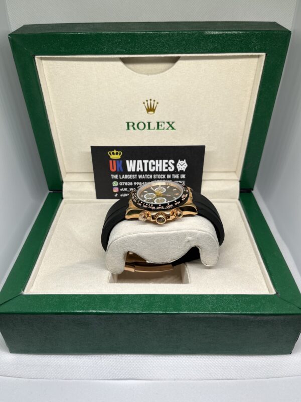 Rolex Daytona Grey And White Dial Oysterflex Rose Gold 40mm (6)