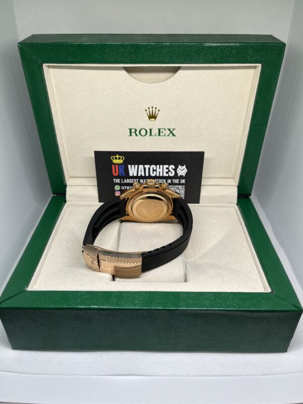 Rolex Daytona Grey And White Dial Oysterflex Rose Gold 40mm (7)