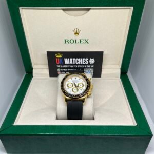 Rolex Daytona White And Gold Dial Oysterflex Yellow Gold 40mm (1)