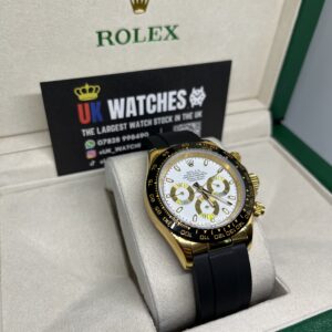 Rolex Daytona White And Gold Dial Oysterflex Yellow Gold 40mm (3)