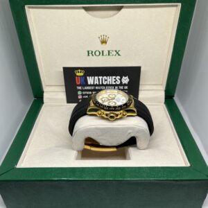 Rolex Daytona White And Gold Dial Oysterflex Yellow Gold 40mm (6)