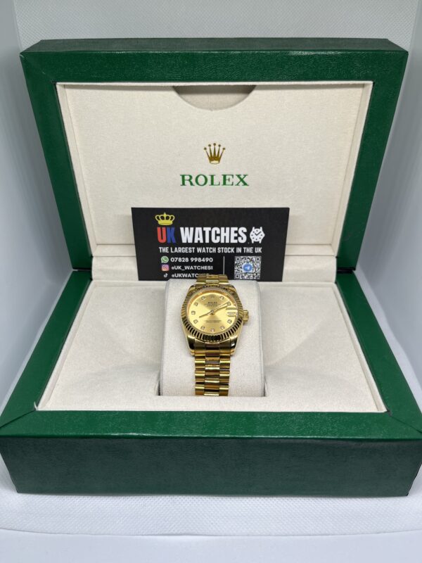 Rolex Lady Datejust ‘Champagne' Diamond Dial Full Yellow Gold Presidental 31mm (1)