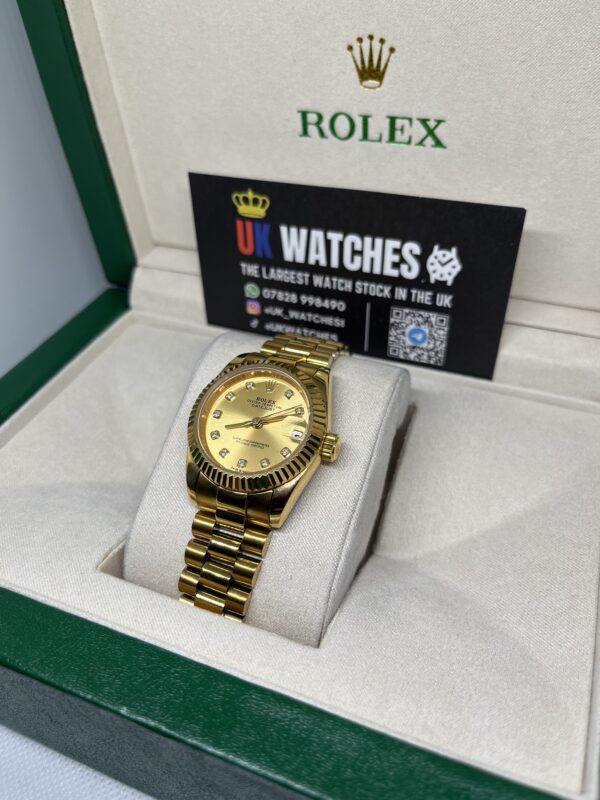 Rolex Lady Datejust ‘Champagne' Diamond Dial Full Yellow Gold Presidental 31mm (2)