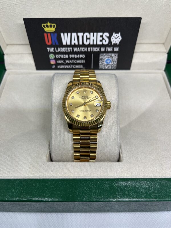 Rolex Lady Datejust ‘Champagne' Diamond Dial Full Yellow Gold Presidental 31mm (4)