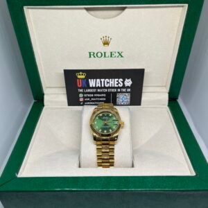 Rolex Lady Datejust Green Diamond Dial Full Yellow Gold Presidental 31mm (1)