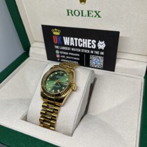 Rolex Lady Datejust Green Diamond Dial Full Yellow Gold Presidental 31mm (2)