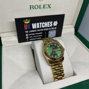 Rolex Lady Datejust Green Diamond Dial Full Yellow Gold Presidental 31mm (3)