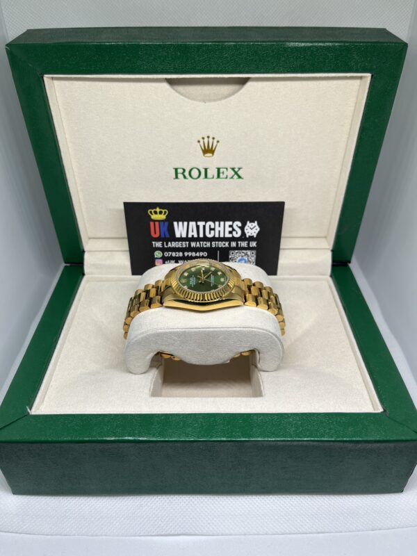 Rolex Lady Datejust Green Diamond Dial Full Yellow Gold Presidental 31mm (5)