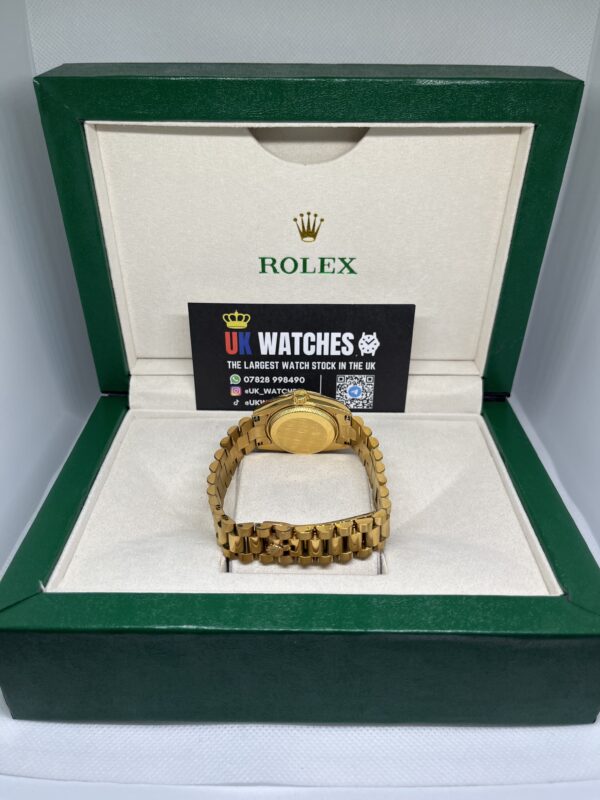 Rolex Lady Datejust Green Diamond Dial Full Yellow Gold Presidental 31mm (7)