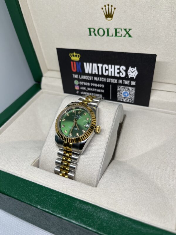 Rolex Lady Datejust Green Diamond Dial Yellow Gold Bi-Metal 31mm (2)
