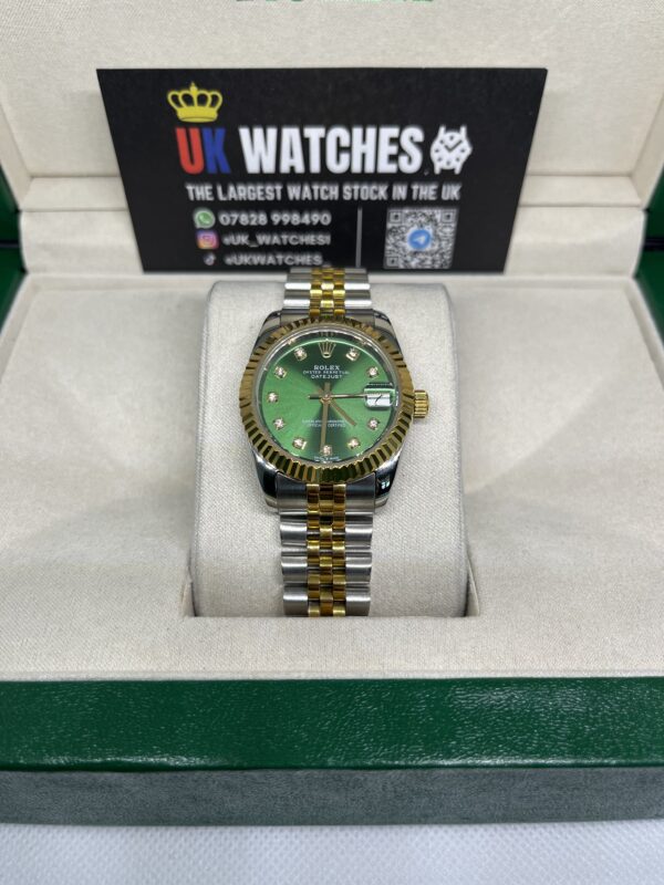 Rolex Lady Datejust Green Diamond Dial Yellow Gold Bi-Metal 31mm (4)