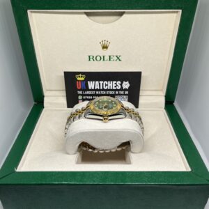 Rolex Lady Datejust Green Diamond Dial Yellow Gold Bi-Metal 31mm (6)