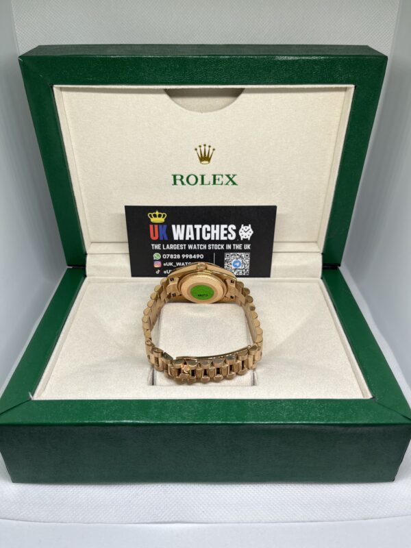Rolex Lady Datejust Purple Roman Numeral Dial Full Rose Gold Presidental 31mm (7)