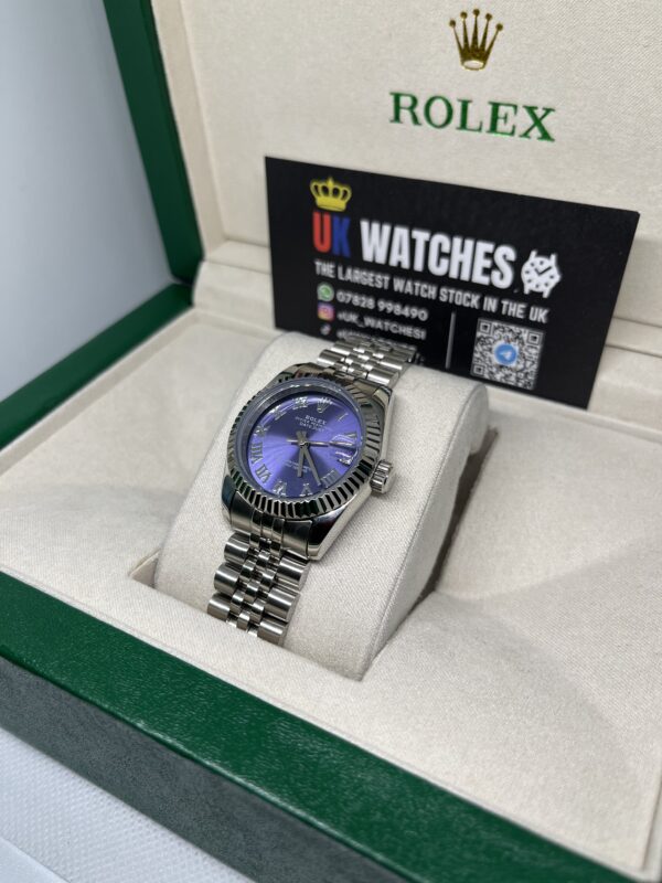 Rolex Lady Datejust Purple Roman Numeral Dial Stainless Steel 31mm (2)