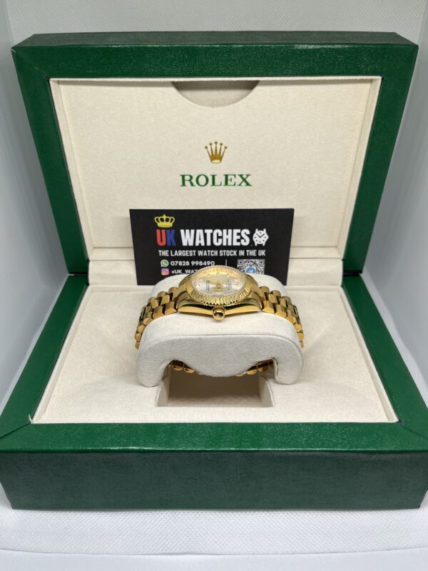 Rolex Lady Datejust White Diamond Dial Full Yellow Gold Presidental 31mm (6)