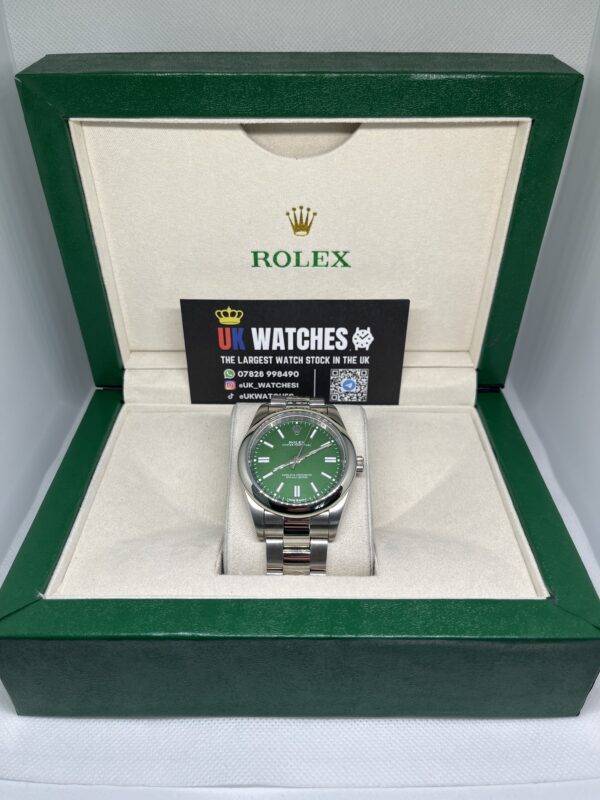 Rolex Oyster Perpetual Green Dial Stainless Steel 41mm (1)