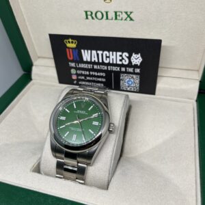 Rolex Oyster Perpetual Green Dial Stainless Steel 41mm (2)