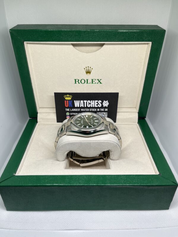 Rolex Oyster Perpetual Green Dial Stainless Steel 41mm (5)