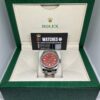 Rolex Oyster Perpetual Red Dial Stainless Steel 41mm (1)