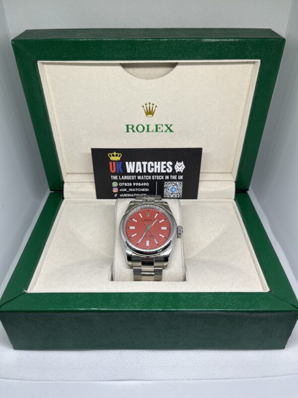 Rolex Oyster Perpetual Red Dial Stainless Steel 41mm (1)
