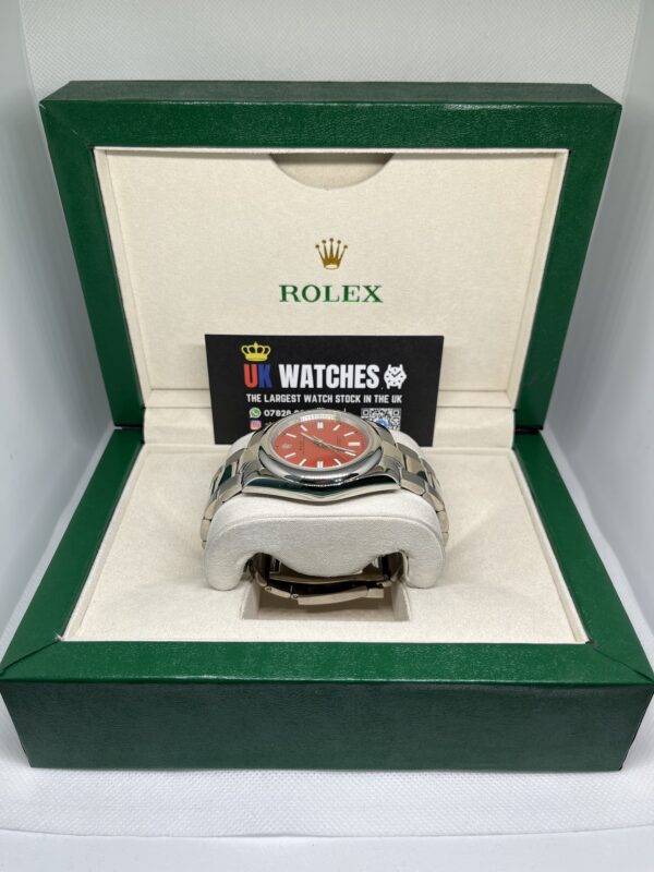 Rolex Oyster Perpetual Red Dial Stainless Steel 41mm (5)