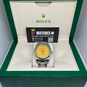 Rolex Oyster Perpetual Yellow Dial Stainless Steel 41mm (1)