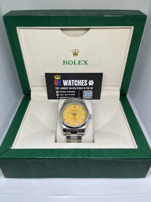 Rolex Oyster Perpetual Yellow Dial Stainless Steel 41mm (1)