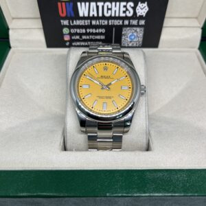 Rolex Oyster Perpetual Yellow Dial Stainless Steel 41mm (4)