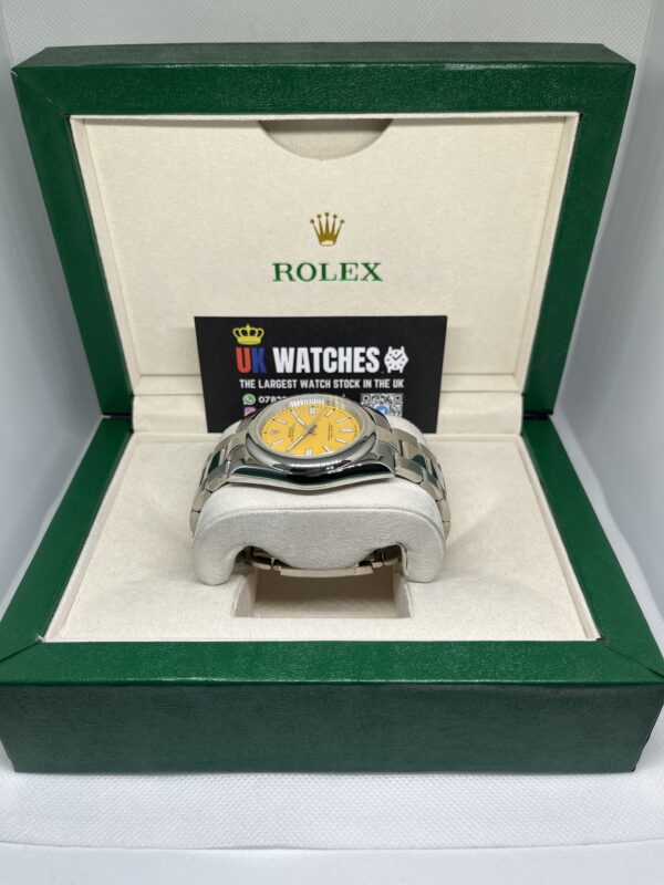 Rolex Oyster Perpetual Yellow Dial Stainless Steel 41mm (5)