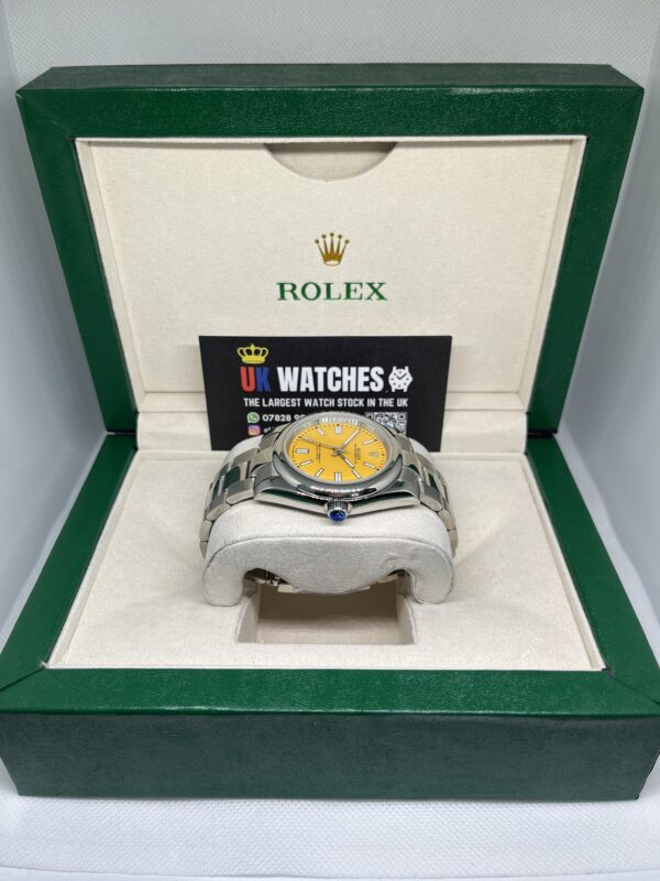 Rolex Oyster Perpetual Yellow Dial Stainless Steel 41mm (6)