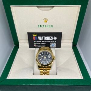 Rolex Sky-Dweller Black Dial Full Yellow Gold 42mm (1)