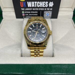 Rolex Sky-Dweller Black Dial Full Yellow Gold 42mm (4)
