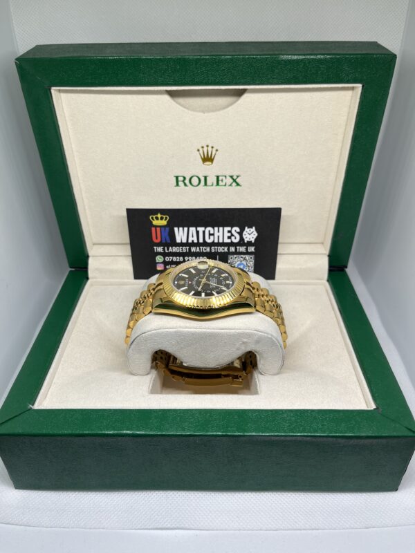 Rolex Sky-Dweller Black Dial Full Yellow Gold 42mm (5)