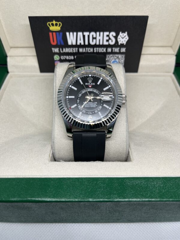 Rolex Sky-Dweller Black Dial Oysterflex Stainless Steel 42mm (4)