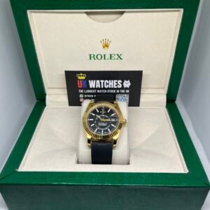 Rolex Sky-Dweller Black Dial Oysterflex Yellow Gold 42mm (1)