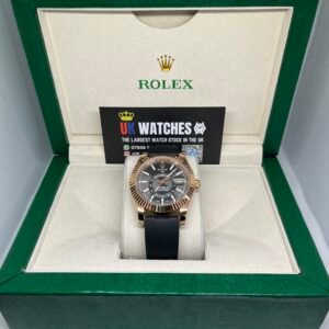 Rolex Sky-Dweller ‘Charcoal' Dial Oysterflex Rose Gold 42mm (1)