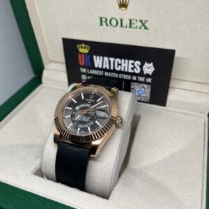 Rolex Sky-Dweller ‘Charcoal' Dial Oysterflex Rose Gold 42mm (2)