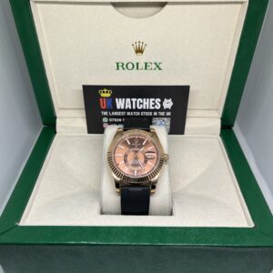 Rolex Sky-Dweller ‘Chocolate' Dial Oysterflex Rose Gold 42mm (1)
