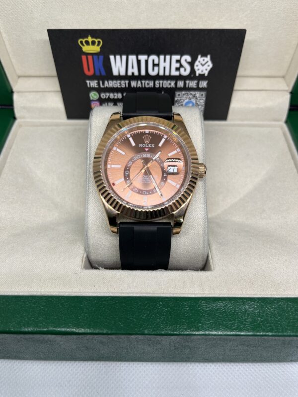 Rolex Sky-Dweller ‘Chocolate' Dial Oysterflex Rose Gold 42mm (4)