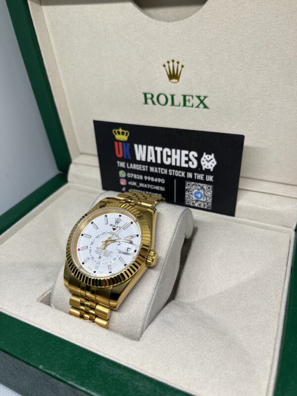Rolex Sky-Dweller White Dial Full Yellow Gold 42mm (2)