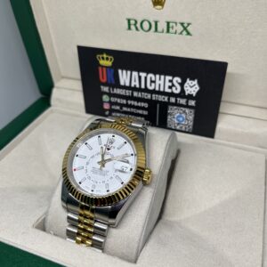 Rolex Sky-Dweller White Dial Yellow Gold Bi-Metal 42mm (2)